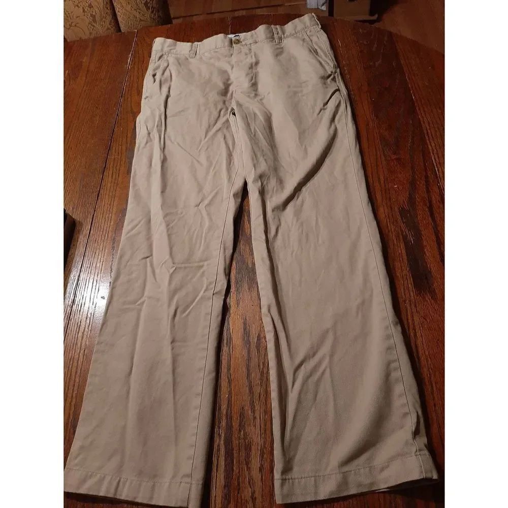 33x32 Southern Tide The Skipjack Khaki Tan Flat Front Pants w Pockets Belt Loops